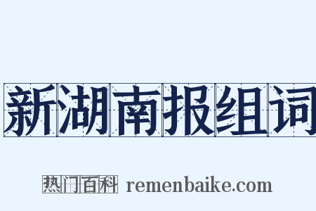 新湖南报组词是什么意思的图片